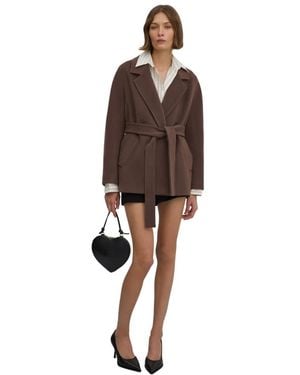 ESTRO Belted Coats - Brown