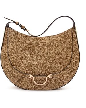 Borbonese Mittelgroße Hobo-Tasche Made - Braun