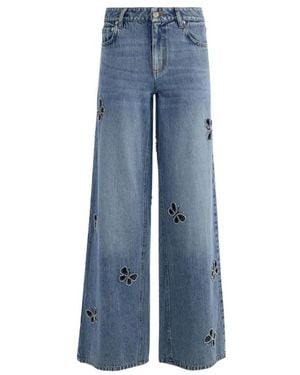 Alice + Olivia Wide Jeans - Blue