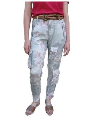 Mason's Jeans ,Veelkleurig ,Militair-Geïnspireerde Lyocell Cargobroek - Blauw