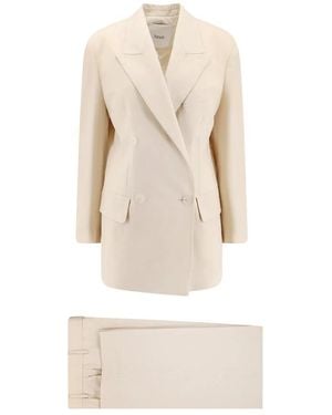 Hevò Double Breasted Suits - Natural