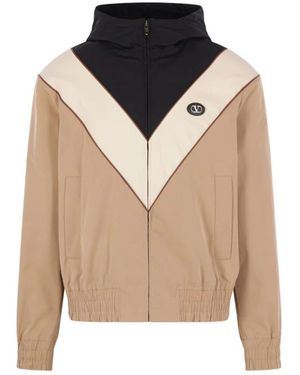 Valentino Jassen ,Veelkleurig ,Polyester Vlogo Signature Bomberjack - Naturel