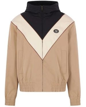 Valentino Jassen ,Veelkleurig ,Polyester Vlogo Signature Bomberjack - Naturel