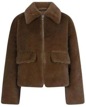 Dante 6 Faux Fur & Shearling Jackets - Marrón