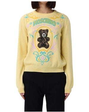 Moschino Round-Neck Knitwear - Natural