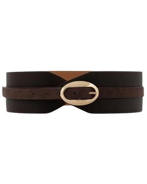 Twinset Leder-Schärpengürtel - Schwarz