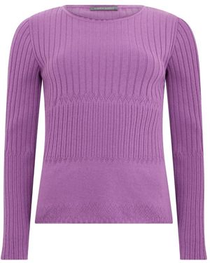 Alberta Ferretti Pullover Mit Rundhalsausschnitt - Lila