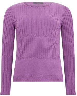 Alberta Ferretti Round-Neck Knitwear - Purple