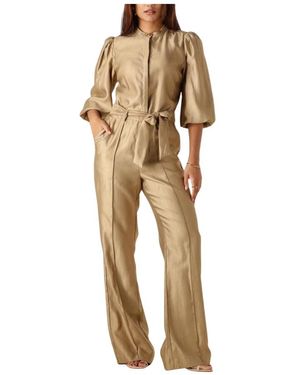 Aaiko Jumpsuits & Playsuits ,Geel ,Polyester Katy Vis 420 - Naturel
