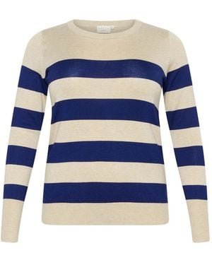 Kaffe Round-Neck Knitwear - Blue