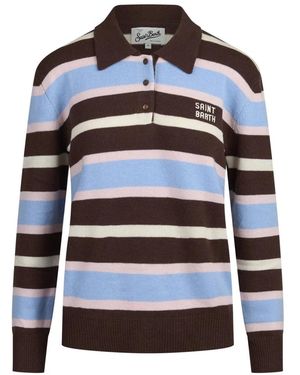 MC2 Saint Barth Truien & Vesten ,Veelkleurig ,Wol Polo Hadidy - Blauw
