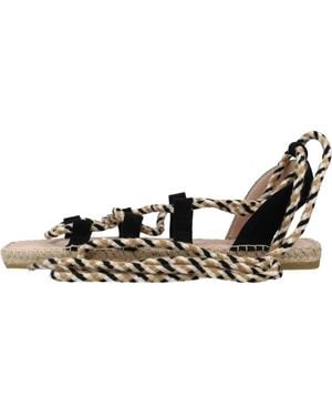 Macarena Flat Sandals - Nero