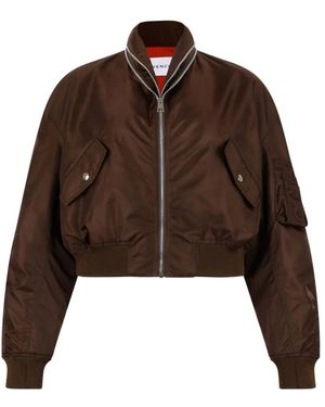 Givenchy Bruine Shawl Kraag Bomberjas
