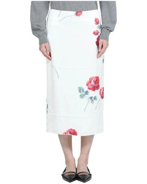 N°21 Midi Skirts - White