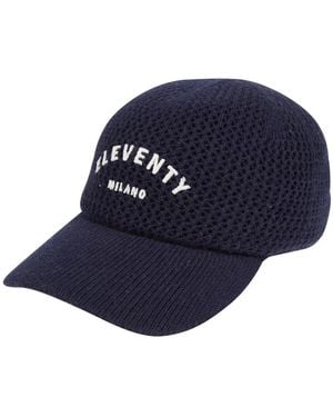 Eleventy Kaschmir Baseballkappe Mit Gehäkelter Stickerei - Blau