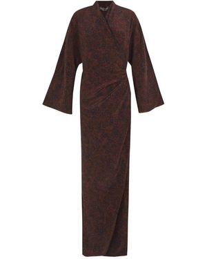 Cortana Wrap Dresses - Brown