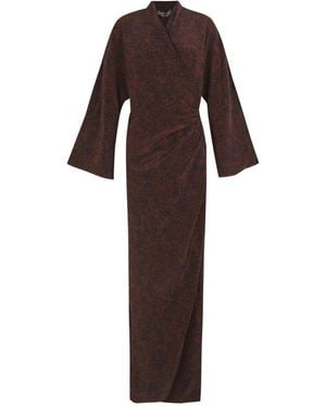 Cortana Wrap Dresses - Brown