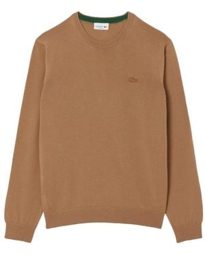 Lacoste Round-Neck Knitwear - Brown