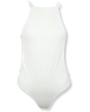 Courreges Buckle Cut-Out Swimsuit - Weiß