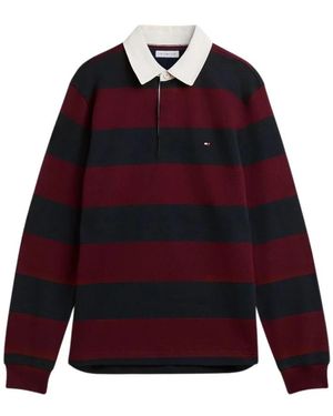 Tommy Hilfiger Essential Stripe Rugby - Rood