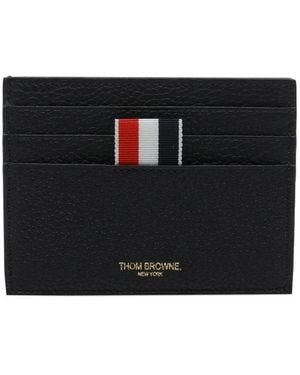 Thom Browne Cardholder Pebbled Leather - Black