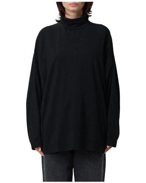 Haikure Long Sleeve Tops - Black
