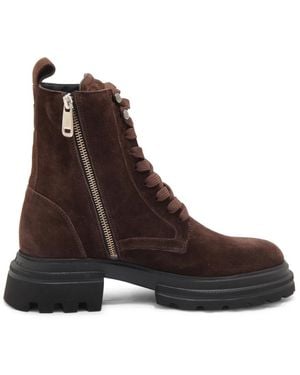 Hogan Combat Anfibio Stiefel - Braun