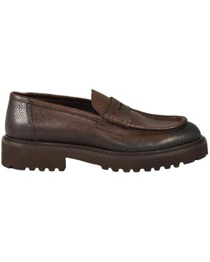 Doucal's Gehamerde Mocassins - Bruin