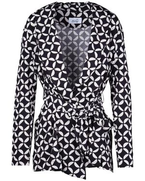 Niu Overhemden ,Veelkleurig ,Blouses - Zwart