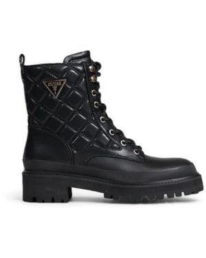 Guess Lace-Up Boots - Black