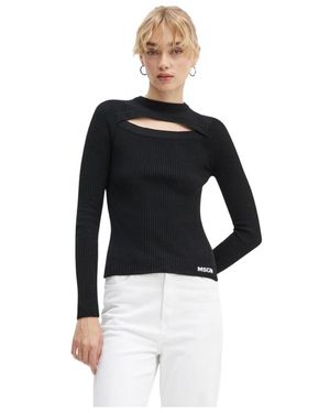 MSGM Round-Neck Knitwear - Nero