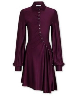 Rabanne Besticktes Netz-Maxikleid - Lila