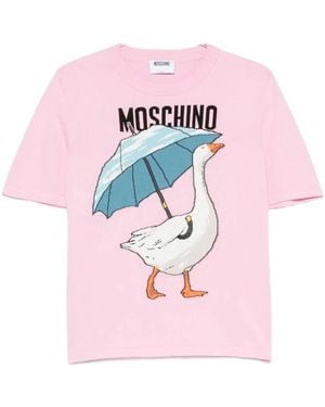 Moschino Tops ,Roze ,Nylon T-Shirt