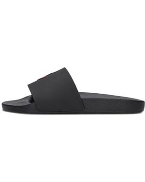 Polo Ralph Lauren Schwarze Slide Strandlatschen