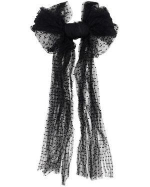 RED Valentino Accessoires ,Zwart ,Elegante Haarband Met Mesh Details