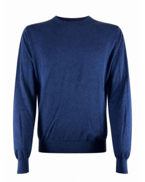 Altea Rondgebreide Trui - Blauw