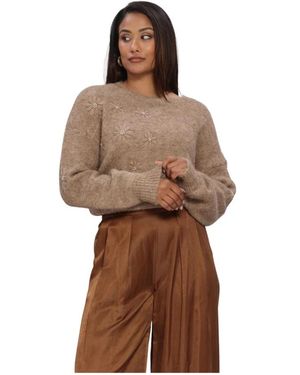 Nukus Truien & Vesten ,Polyester Konstanza Pullover Flower - Bruin