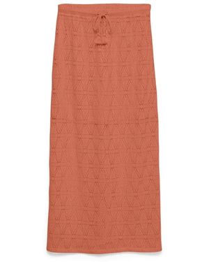 Vero Moda Rokken ,Oranje ,Polyester Vmmaya Lange Rok