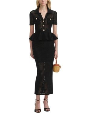 Self-Portrait Midi Dresses - Black