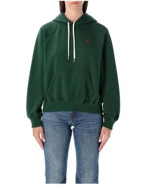 Polo Ralph Lauren Casual Katoenblend Hoodie Met Kangoeroezak - Groen