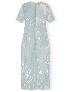 Ganni Midi Dresses - Blue