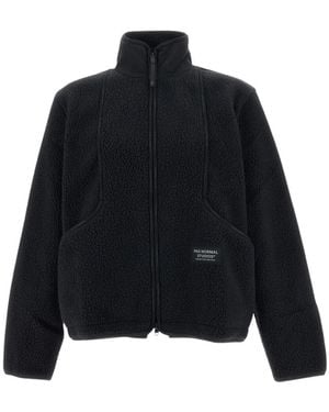 Pas Normal Studios Hoodies & Sweatvesten ,Zwart ,Polyester Off-Race Pile Fleece Jas