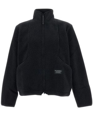 Pas Normal Studios Fitness ,Zwart ,Polyester Off-Race Pile Fleece Jas