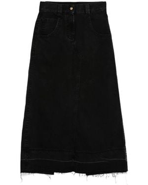 Palm Angels Denim Skirts - Black