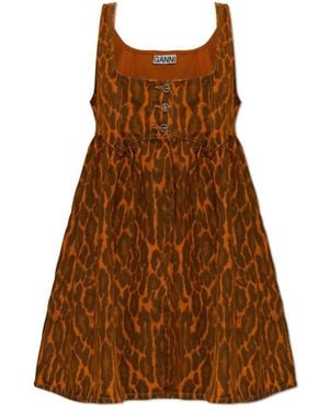 Ganni Short Dresses - Marrón