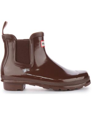 HUNTER Chelsea Boots - Brown