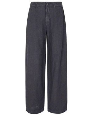Massimo Alba Leinen Sand Hose - Blau