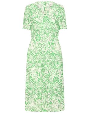 Ichi Midi Dresses - Verde