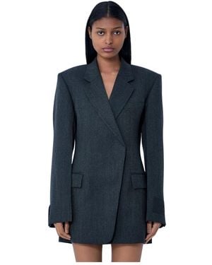 Alexander Wang Tailored Wool Blazer Dress - Blau