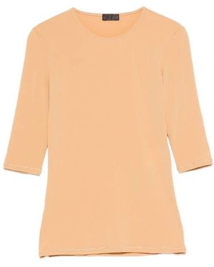 Mugler To0885 Top Pelle - Naturel